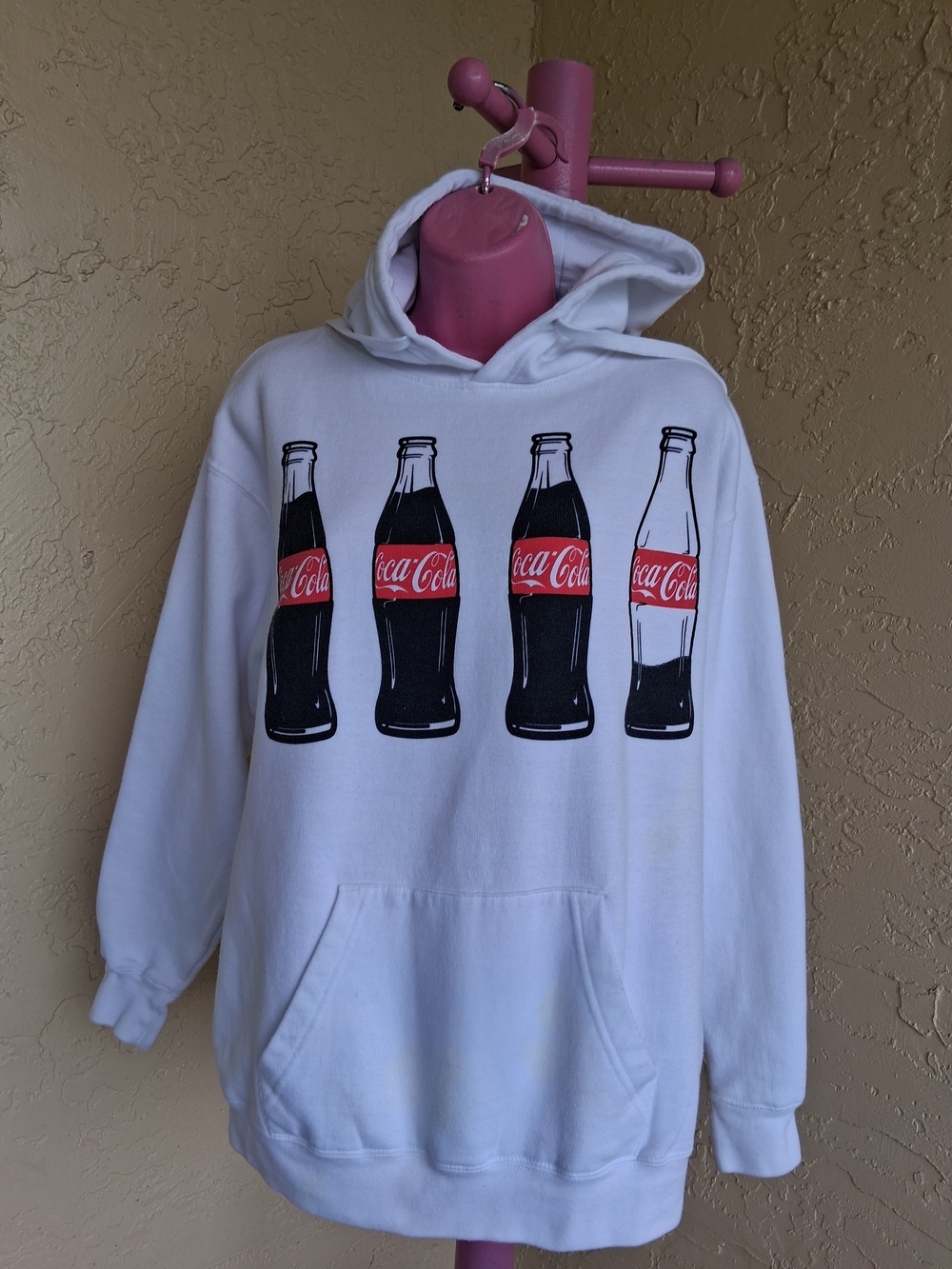 Coca Cola White Hoodie Sweatshirt - Men